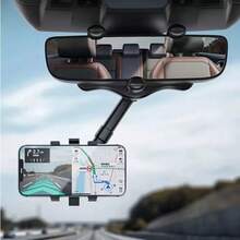 Suporte Espelho Retrovisor Central Para Celular Extensível Giro 360º 4708 - Preto - Visão 4