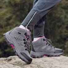 Brand Women's Outdoor Leather Hiking Shoes, Mountain Sports Shoes, Trekking Camping Climbing Thick Sole Boots