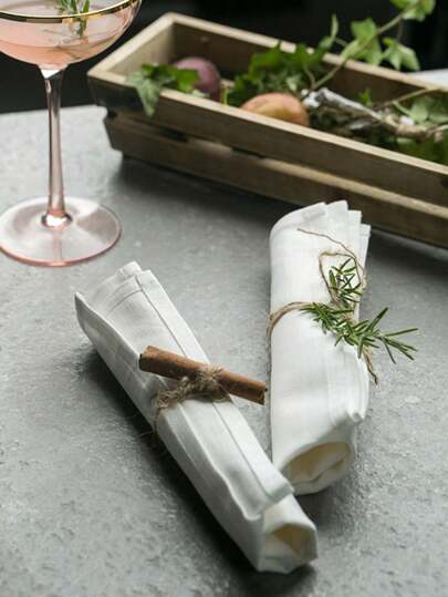 Guardanapos minimalistas de cor sólida 100% algodão, laváveis e reutilizáveis, adequados para casamentos, dia dos namorados, encontros, casa, uso diário, festas, reuniões, decoração