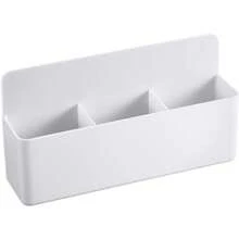 Magnetic Dry Erase Marker Holder, Magnetic Marker Holder For Whiteboard, Durable Magnetic Marker Holder Storage Organizer For Refrigerator, Locker And Other Magnetic Metal Surfaces - White - White - View 1