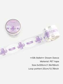 Dear Lover 缎面芭蕾系列 PET 计划胶带，可爱蝴蝶结丝带蕾丝贴纸，遮蔽胶带计划器 DIY 贴纸材料学校用品，返校