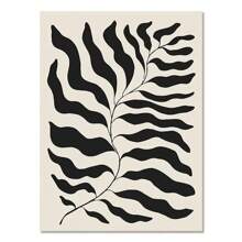 1pc Wall Arts Posters Optional Frame Vintage Abstract Boho Geometric Line Posters Black Beige Bohemian Wall Art Canvas Painting Print Picture For Living Room Home Decoration