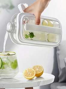 At-Home Ice Ball Maker Mold, High Capacity Covered Ice Cube Tray, Homemade Ice Ball Maker - White - View 4