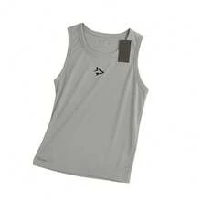 Men's Dry-Fit Tank Top - Fox 02 - Gym Running Crossfit Skate Basketball - 灰色 - 查看 1
