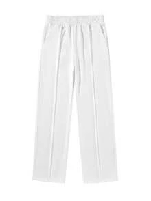 男士宽松直筒针织裤，轻薄透气，纯色设计，休闲百搭，适合春、秋、初冬穿着。