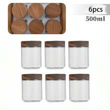 Large Capacity Airtight Glass Storage Jar With Acacia Wood Lid, Suitable For Oatmeal, Snacks, Yogurt, Dried Fruits - Acacia Wood Storage Jar - View 11
