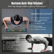 Push Up Rack Board 14 In1 Push Up Rack Board Fitness Workout Train Gym Muscle Exercise Pushup Stand - 14合1 黑色 - 查看 6