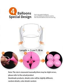 100pcs/50pcs/10pcs Decorative Balloon Ring Buckle, Balloon Arch Clip Convenient Clip Connector Balloon Clip, Suitable For Balloon Arch, Balloon Half Arch, Wedding Arch, Various Activity Arch Balloon Sealer, Easy To Operate, Time-Saving To Make Balloon Arch - Multicolor - View 8