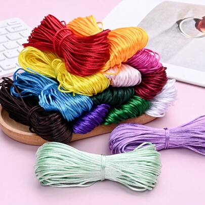 20meter/Roll 1.5mm No.7 Polyester Jewelry Cord Stain Nylon Thread Chinese Knot String Rope For DIY Bracelet Necklace Line Shamballa String Thread