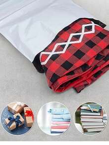 20/50pcs Durable White Courier Mailing Bags - Thickened, Waterproof, Tear-Resistant Plastic Shipping Bags, Strongly Adhesive, Suitable For Clothing Packaging And Small Business Delivery - White - View 6