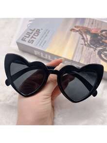 1/2pcs Unisex Red Heart-Shaped Beach Fashion Glasses - Multicolor - View 11