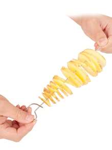 1pc Multifunctional Rotary Potato Cutter / Manual Tornado Potato Slicer / Kitchen Tool