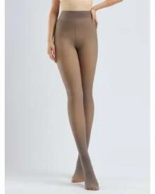 Meia Calca Feminina Termica Forrada pelucada Elástica Slim Leggings P ao Plus - Caramelo - Visão 4