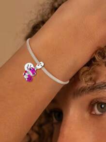 1 pièce Breloque mode en argent sterling 925 en forme de cœur et de lézard, adapté aux bracelets, bracelets et bijoux pour femmes. Idéal pour la confection de bijoux et l'assortiment de tenues quotidiennes pour les filles.