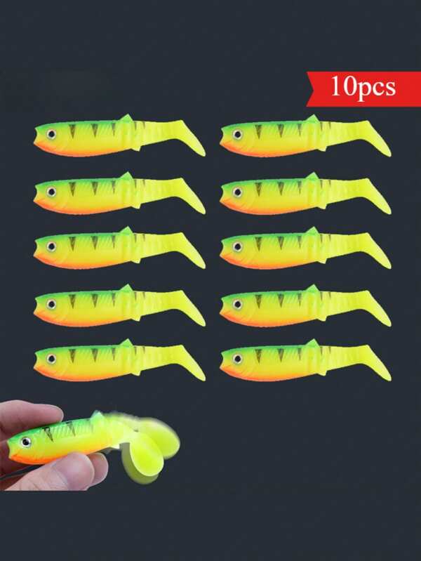 10 sztuk 8cm ogon wiosła Swim Baits Fishing Swimbait Miękkie przynęty plastikowe