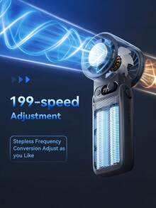 高速便携式蒸发冷却风扇，199 种可调速度，USB 充电（6000mAh），涡轮风扇，数字显示，安静而强大，固定式，适合室内外使用，多色可选，冷却，半导体，固定式，手持式，可折叠，数字显示，无刷电机，涡轮增压，延长运行时间，安静，199 级