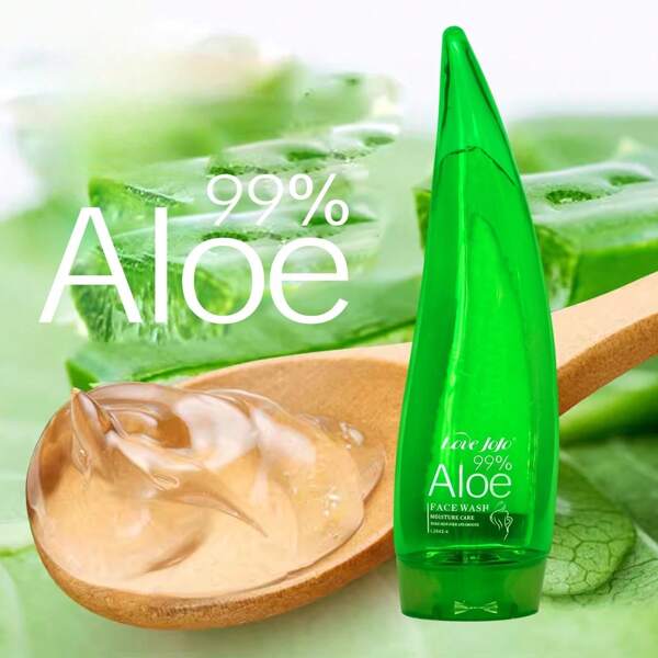 LoveJoJo Limpiador facial de aloe vera de 200ml, limpieza profunda, fórmula de burbujas suave, hidratante y calmante, apta para todo tipo de piel.