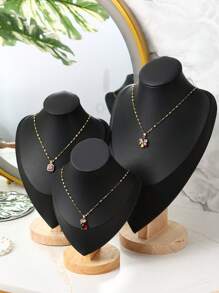 Velvet Portrait Necklace Display Pendant Organizer Jewelry Display Stand Jewelry Mannequin Bust Necklace Pendant Window Display