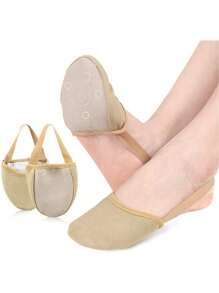 Unisex Ballet Toe Pads, Elastic Toe Protection, Non-Slip Half Palm Pad, Soft Toe Cap Protector