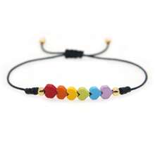 1PC Bohemian Style Colorful Heart Bracelet, Colorful Arrow Bead Woven Bracelet, Unisex Fashionable Bracelet, Worn For Daily Leisure Commuting, The Best Gift For Friends, Birthday Gift, Graduation Season Gift