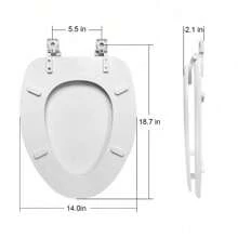 White Elongated Toilet Seat