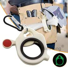 NetHong Wire Zip Tie Carrier Holder Grabber Organizer W/ Keychain - Round White - View 2