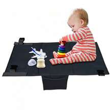 1pc Toddler Airplane Bed, Kids Seat Extender Travel Bed, Baby Plane Essentials, Portable Long Trip Flyaway Kid Seats Footrest, Air Flight Must Have For Infant Sleeping & Rest - Black - View 10