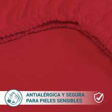 Ecommerc3 Fitted Sheet For Mattress From 80 To 200 Cm, Adjustable, Elastic, Durable – Soft, Breathable Fitted Sheet With Perfect Fit – Suitable For Mattresses Up To 30 Cm Height - Red - View 6