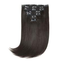 12"-22" Clip In Human Hair Extensions Brazilian Remy Natural Clip Human Hair Extension Real Natural Clip On 50G-120G NEW - S2 - View 7