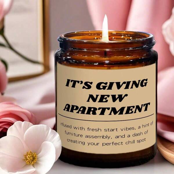1pc Funny Housewarming Candle, New Apartment Gifts, Cute House Warming Gifts New Home, Housewarming Gifts For Men, Women, First Apartment Gifts, New House, Moving Away Gifts For Friends
