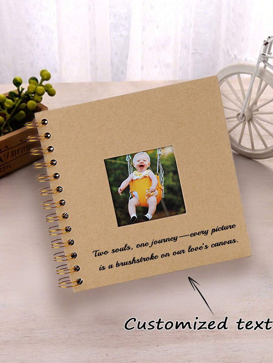 Custom Personalized Children's Photo Album, Customizable Text, 6-Inch Hollow Black Inner Pages Album, Suitable For Developing Children's DIY Handicraft Ability, Suitable As Gift For Children, Classmates, Graduation Season Back To School - Multicolor - View 1