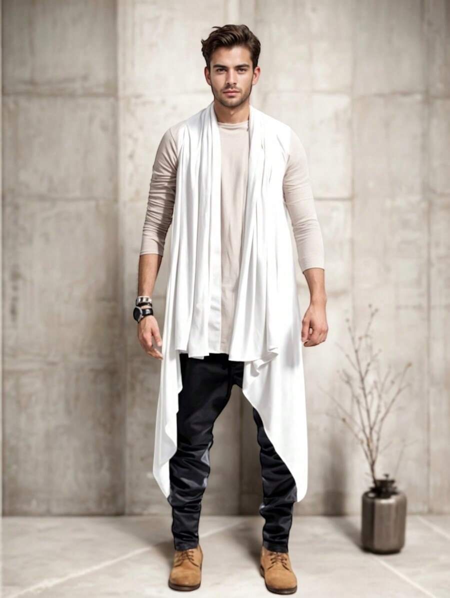 Men Vests - White - View 1