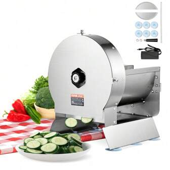 Electric Vegetable Slicer 0-0.5in Thickness Adjustable Manual Food Cutter