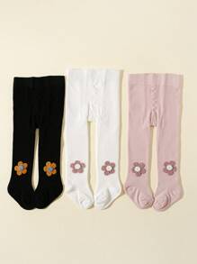 3 pares de leggings lisos para bebés y niños, con ajuste cómodo y estiloso para uso diario