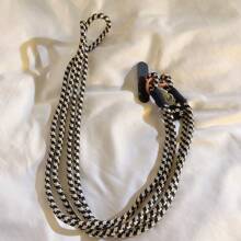 Cordón para el cuello con Body cruzado y teléfono de moda, con colgante de gato y pez, decoración de correa tejida, cuerda de collar para exteriores