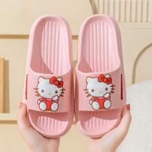 Sanrio 1 Paar Sanrio Hello Kitty & My Melody&Cinnamoroll Damen EVA Badeschlappen - Weich, rutschfest Hausschuhe mit süßem Cartoon Design, Rosa, perfekt für Badezimmer oder Entspannen Zuhause