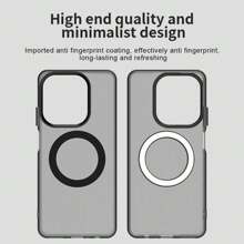 1pc Luxury, Classic, Minimalist, Retro, Patchwork Aesthetic Style Phone Case, Suitable As Birthday, Holiday Gift For Friends, Family, Couples, Yourself. Semi-Transparent, Anti-FingerRetro Print, Magnetic Charging, Compatible With Wireless Charging, Matte Texture, Dust-Proof, Waterproof