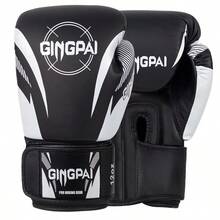 GINGPAI 成人及青少年专业拳击手套，男女通用加厚泰拳训练手套，适用于训练和实战 - 彩色 - 查看 28