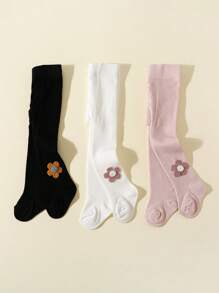 3 pares de leggings lisos para bebés y niños, con ajuste cómodo y estiloso para uso diario
