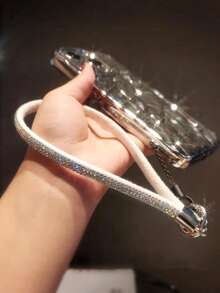 1 件奢华水钻手链式手机挂绳，女士时尚短款手持手机挂饰，通用手机、耳机、钥匙防丢防掉链 - 彩色 - 查看 5