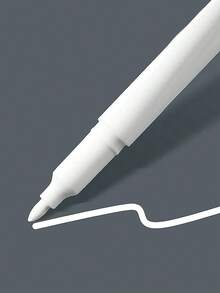 1/3/6/12pcs White Permanent Marker Pens, Fine Tip, Waterproof Quick-Drying Ink, Suitable For Glass, Windows, Tire Painting, Clothes, Wood, Leather, Ceramic, Metal, Paper, Art Creation And Sketching - White - View 5