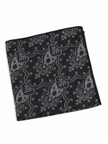 ZLQ&GOU 1pc Fashion Men's Handkerchief, Paisley Pattern Pocket Square, Contrast Color Woven Handkerchief Suitable For Wedding, Party, Formal Occasions, Gentlemen's Suit Decoration