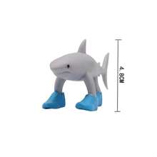 Drôle de modèle de poupée en 3D personnalisée, homme bâton, poupée de requin avec chaussures, ornements de bureau, décoration d'intérieur, figurine d'action mignonne et à collectionner