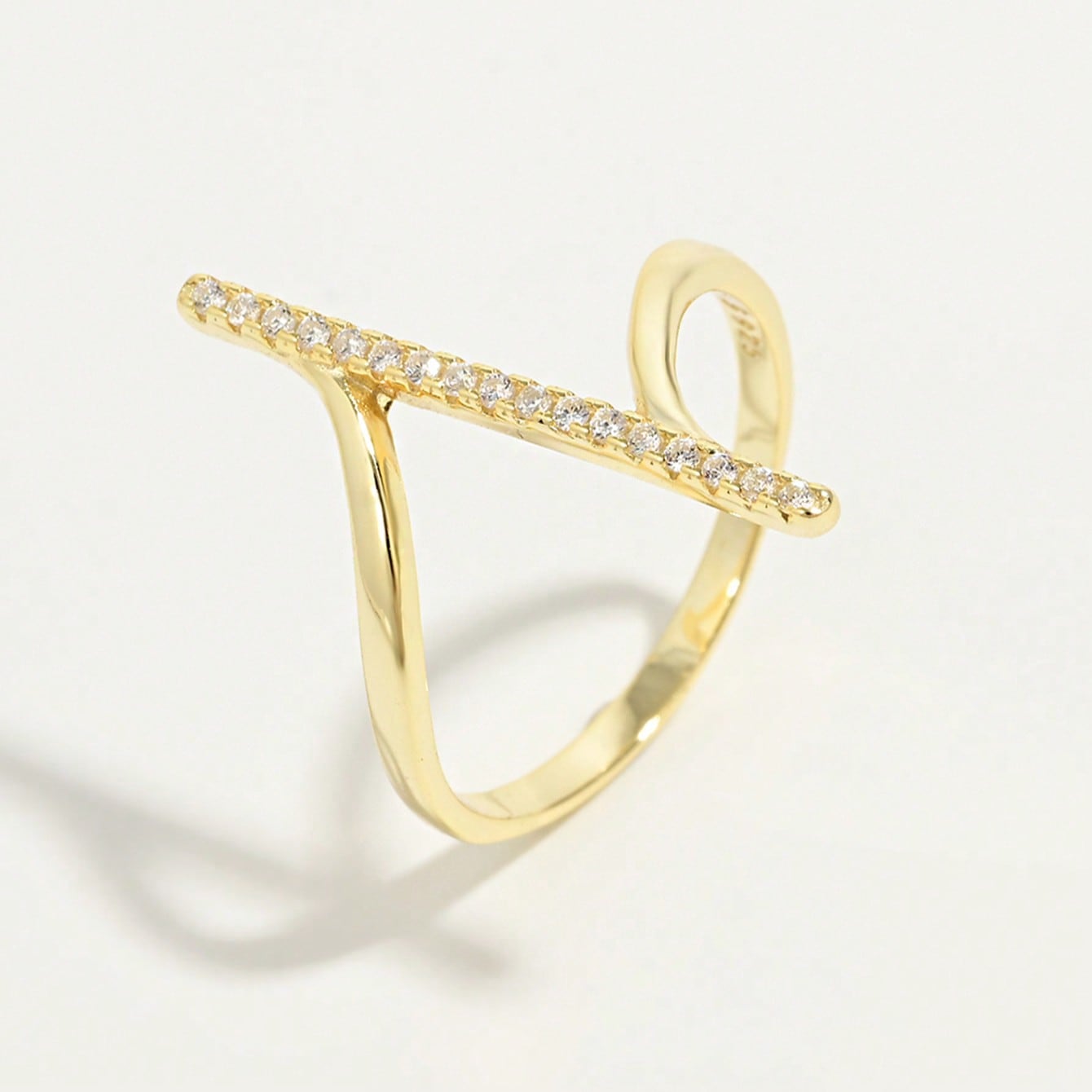 Pieza Anillo grande y elegante, creativo y único de plata de ley 925 con diseño de circonita, regalo para mujeres para mostrar su Charm