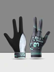 Guanti da biliardo professionali, guanti da snooker maschili con tre dita, dita complete in seta ghiacciata, traspiranti e antiscivolo, set singolo per mano sinistra, per donne