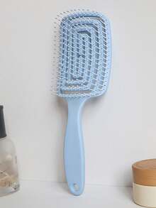 3支/2支/1支装 女孩蓬松按摩猪鬃大号弯头梳套装，镂空马卡龙色发梳，必备发梳，美发造型工具，护发产品及配件，适合美容旅行和美发沙龙使用，适用于头发护理和造型