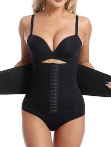 1 件女士运动腰部训练器，PU 涂层衬里压缩塑身衣，氯丁橡胶腰部塑形带，适合健身锻炼