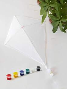 1set, DIY Rhombus Long Tail Kite With 30 Meters Kite Line Board & 4 Color Pens, Outdoor Fun And Creative Activity Supplies - Multicolor - View 10