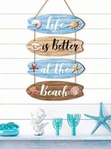 Meer Heimdekoration Strand Wanddekoration Sommer Muschel Kombination Heim Strand Dekoration Holz Strand Thema Segelbrett Wandschild Hängeschild Dekoration Schild Aufhängen