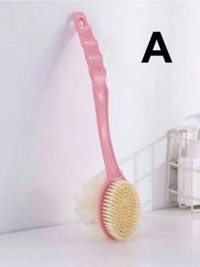 多功能长柄沐浴刷，双面设计，兼具去角质和按摩功能，粉色/蓝色可选。非常适合背部去角质和淋浴清洁，也适合家居浴室装饰。 - 彩色 - 查看 6